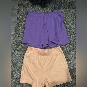 wonder nation Peach Shorts with Pink Palm Print